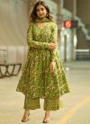 Parrot Colour Rayon Printed Kurti With Pant Dupatta Wholesalers In Delhi Aaradhna 2058